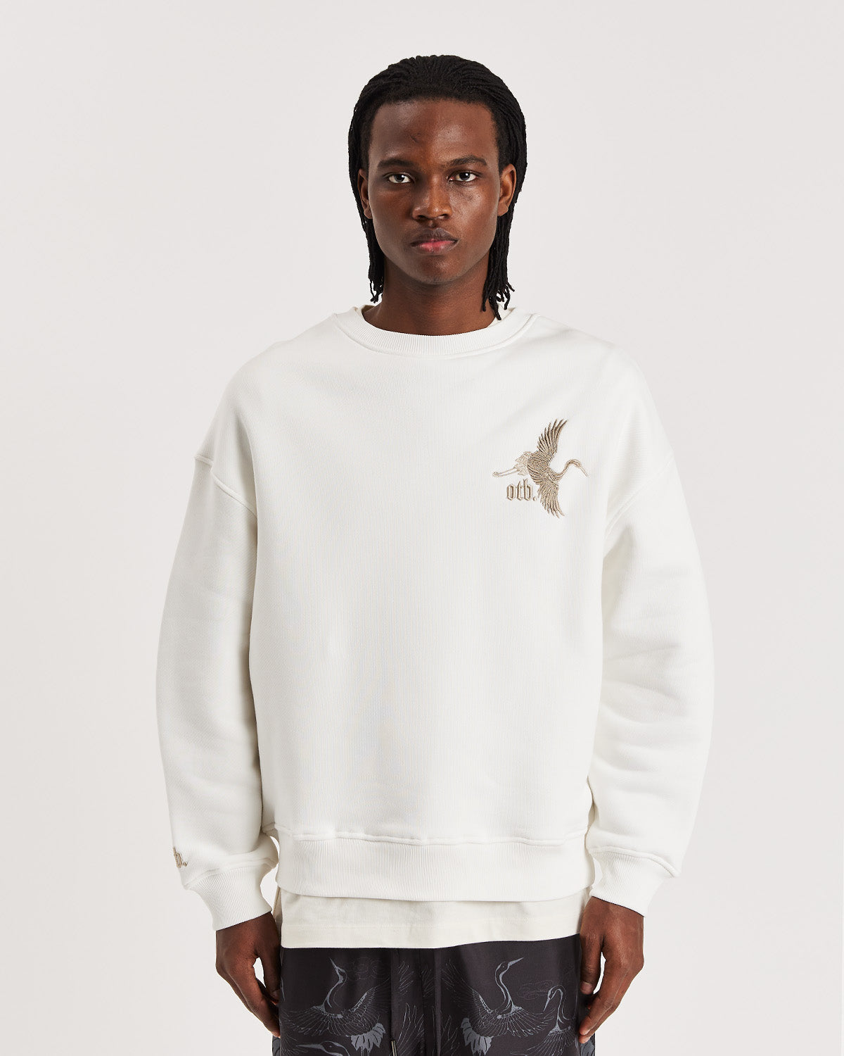 Vintage White Statement Crew Sweatshirt - ONLY THE BLIND™